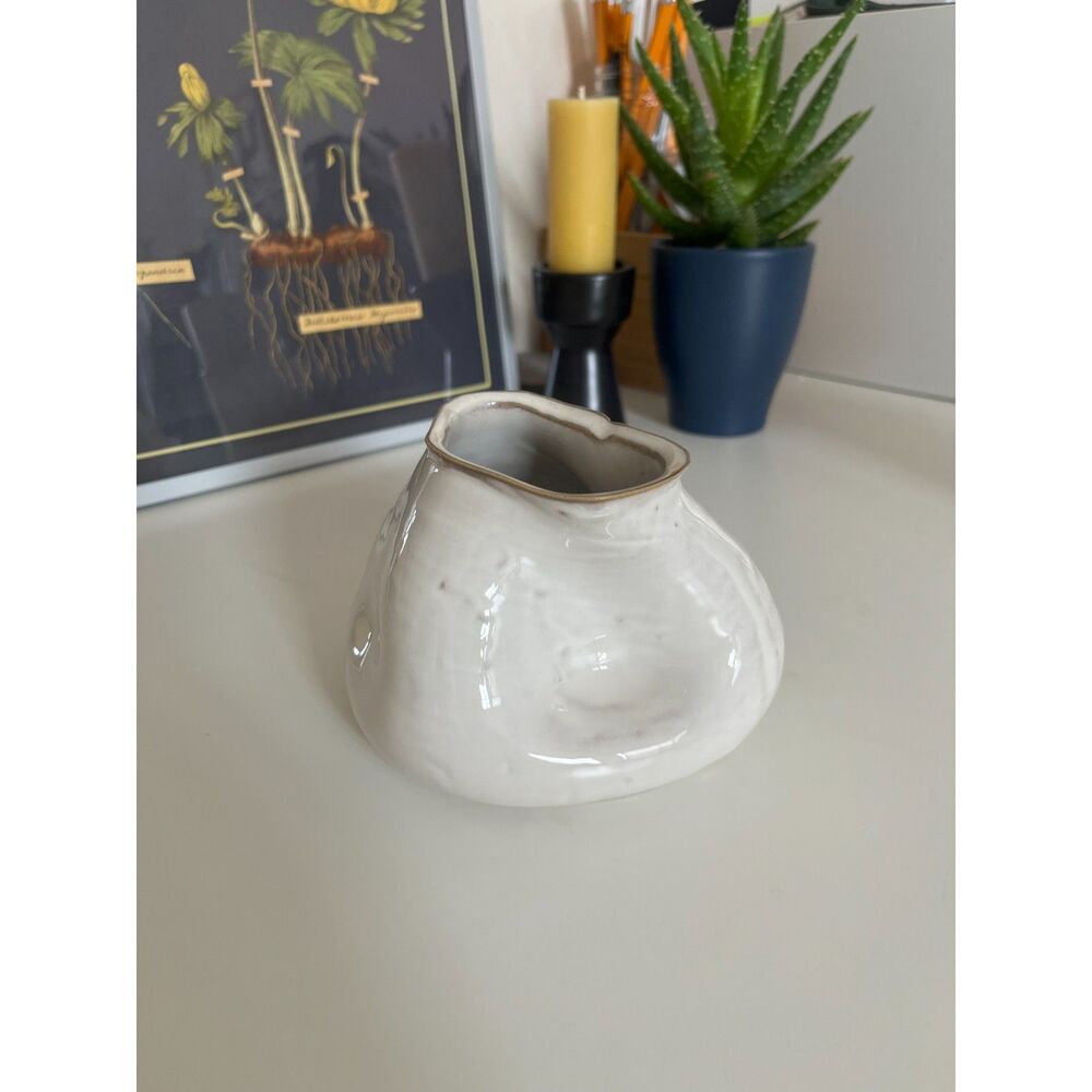 Ceramic Glazed Warped Vase